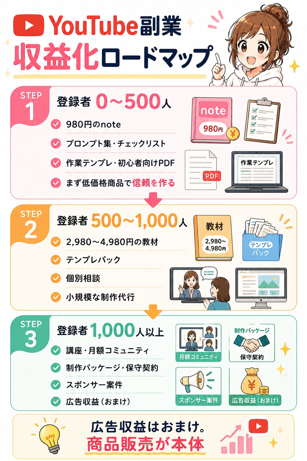 YouTube副業の収益化ロードマップ